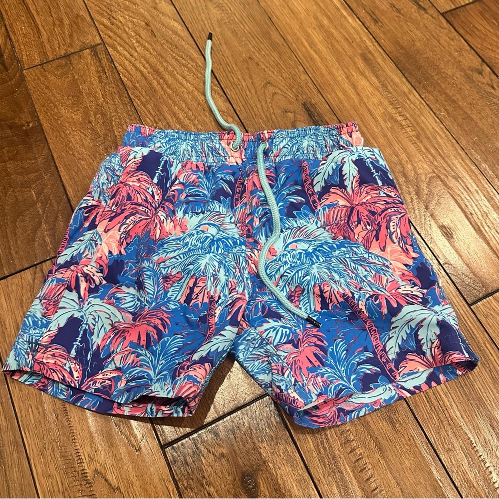 SweetHoney Blue and Pink Palm swim